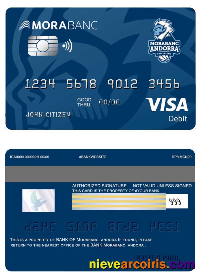 Andora Morabank visa debit card